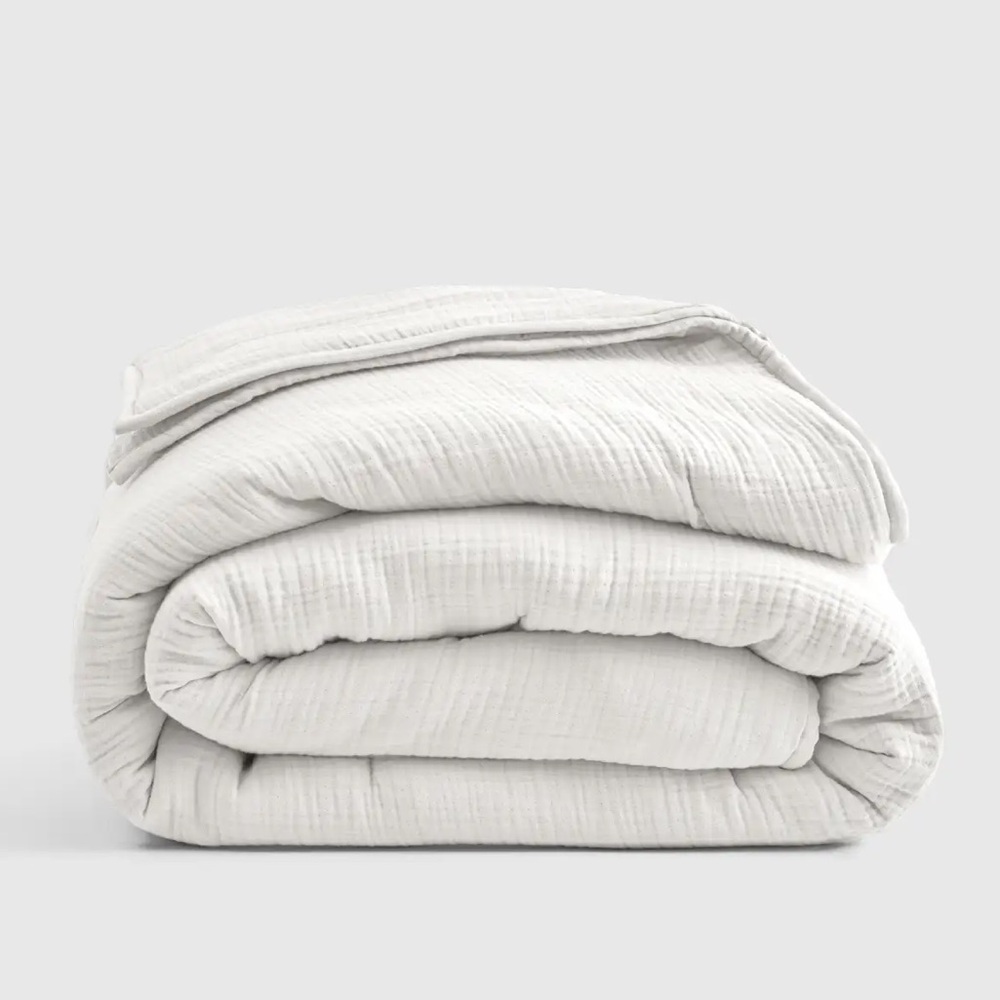 NWT Quince Organic Airy Gauze Dream Quilt White Queen New - Picture 2 of 6